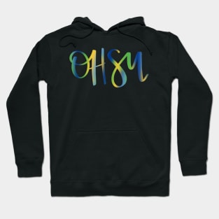 ohsu cursive tie-dye logo Hoodie